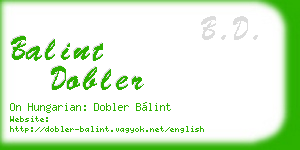 balint dobler business card