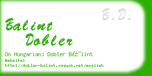 balint dobler business card